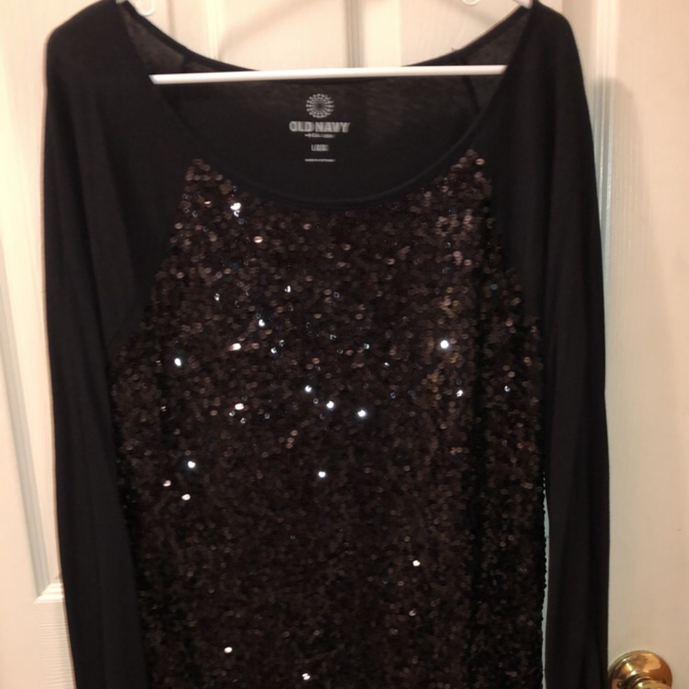 Old Navy Long Sleeve with Sequined Front